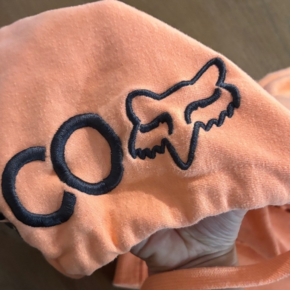 Women's Orange FOX Hoodie - Picture 4 of 5